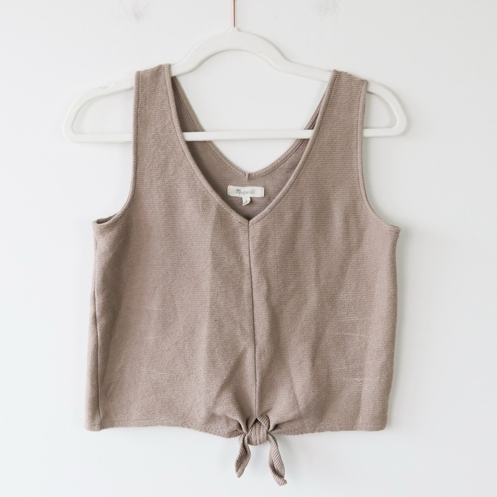 Madewell Texture and Thread Tie Front Tank